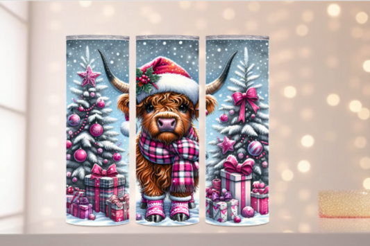 Christmas Cow in Pink